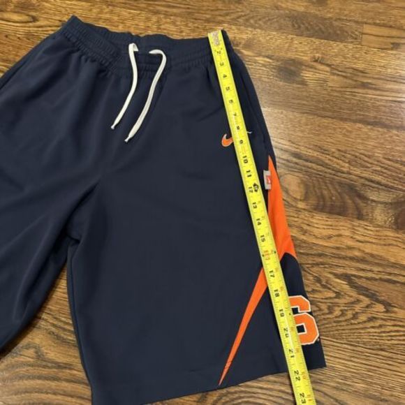Nike Syracuse Orange Shorts Men's Small Blue Pull On Elastic Waist Baggy Stretch - Picture 2 of 4